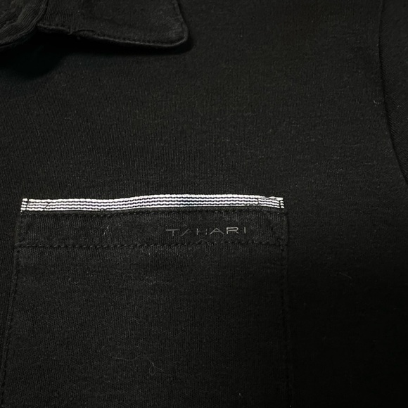 Tahari Men’s Soft Knit Cotton Interlock Polo Shirt Black, Size Large. - Picture 4 of 8